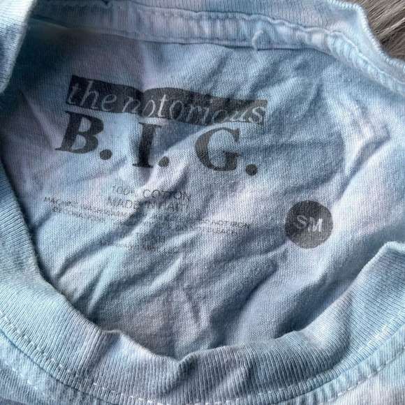 The Notorious B.I.G T-Shirt Sz S Tie Dye Short Sleeve Biggie Graphic Blue Crown - Picture 4 of 8
